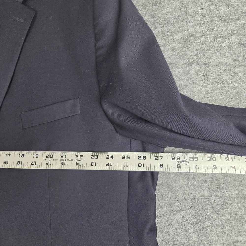 Lauren Ralph Lauren Mens 52L Navy Blue Wool Gold Crest Button Blazer Sport Coat